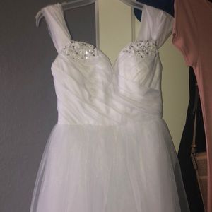 Off the shoulder wedding dress